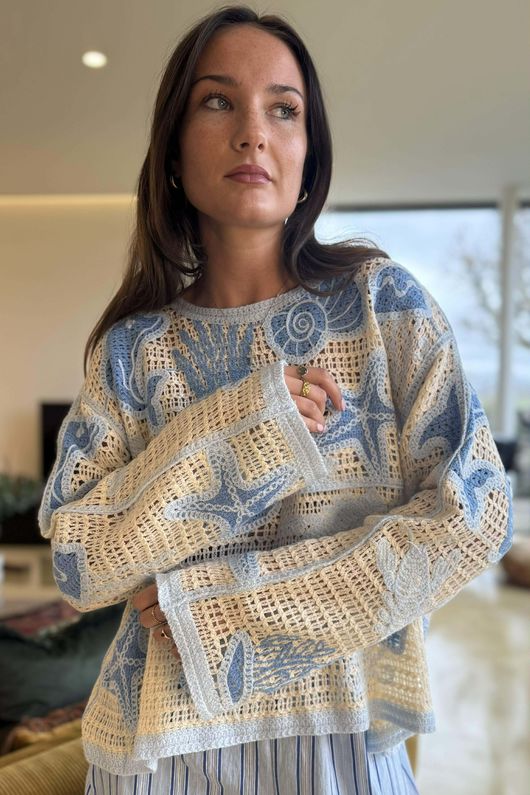 Esme Layering Top Soft Cobalt -